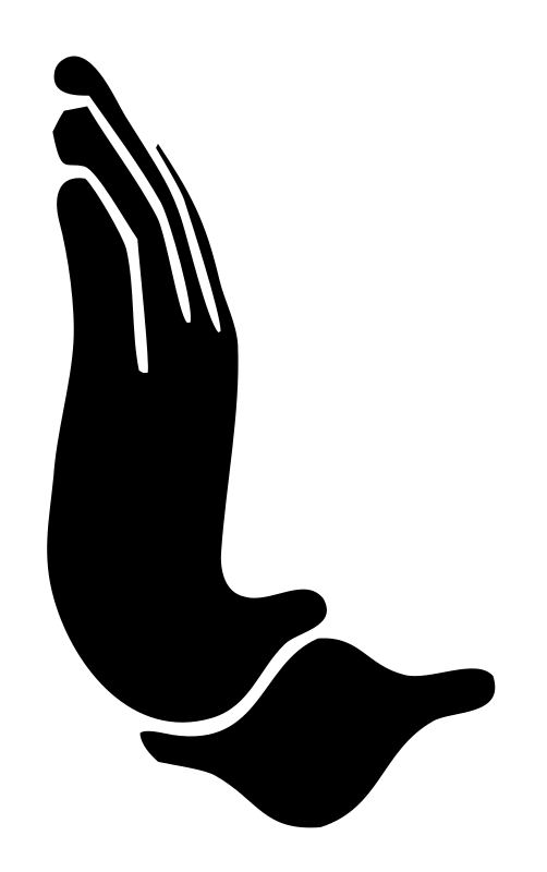 Clasped Hands Silhouette Logo