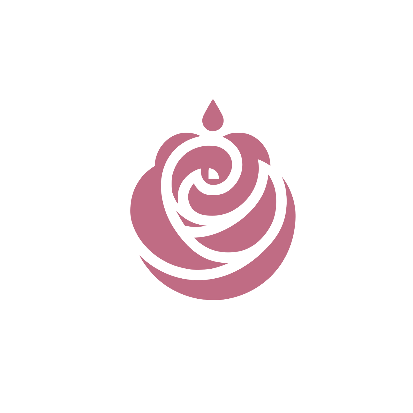 Rose Flower Logo #C06C84