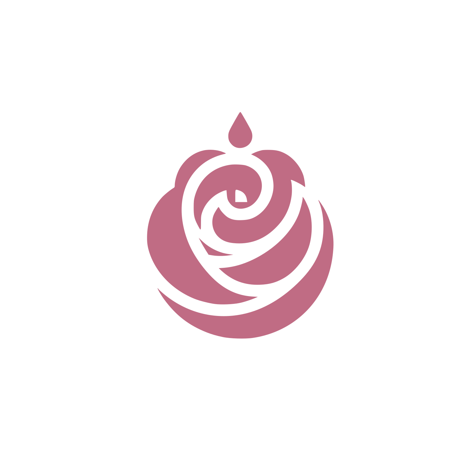 Rose Flower Logo #C06C84