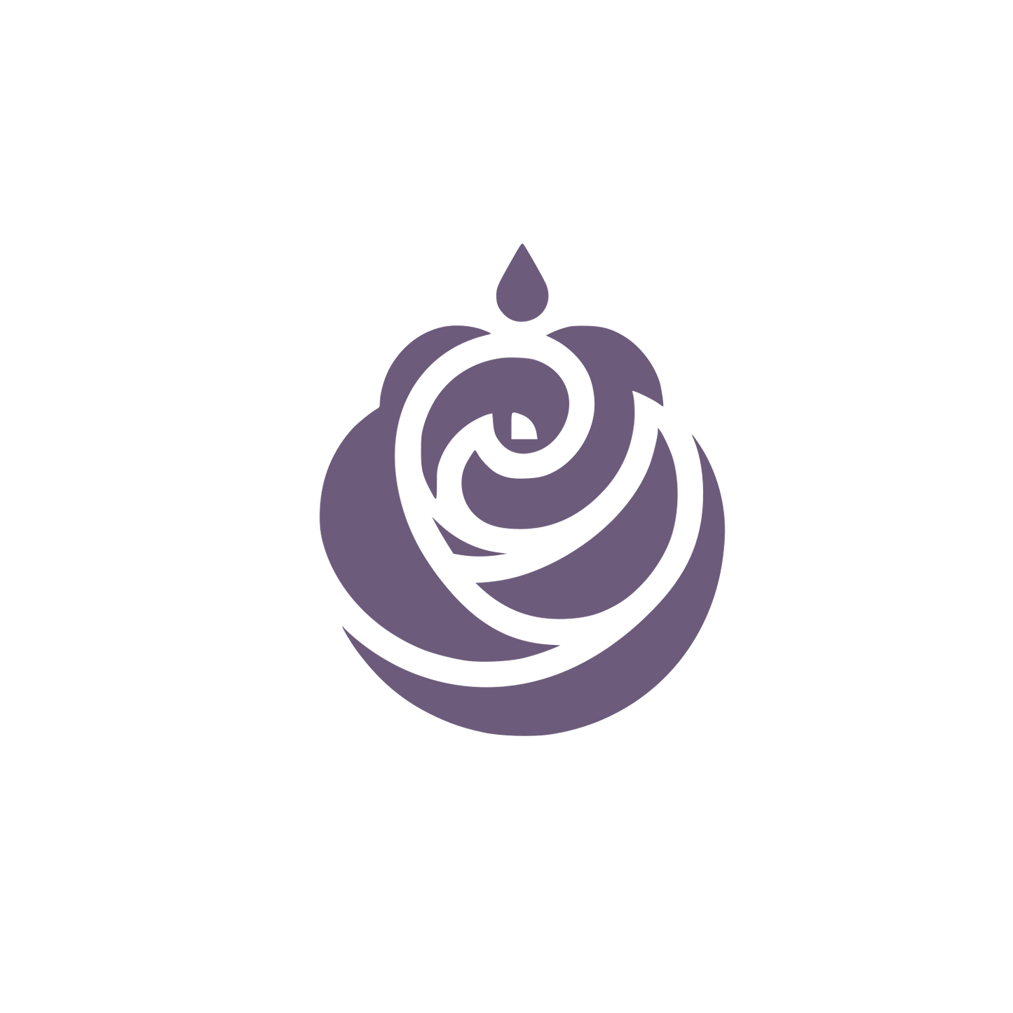 Rose Flower Logo #6C5B7B
