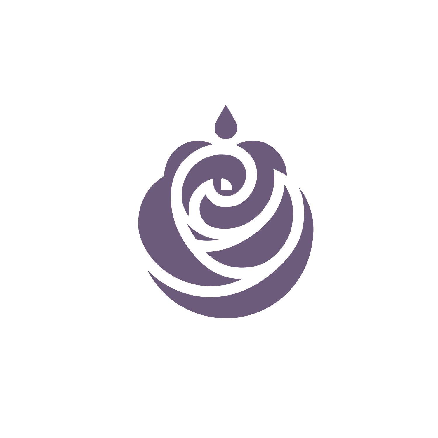 Rose Flower Logo #6C5B7B
