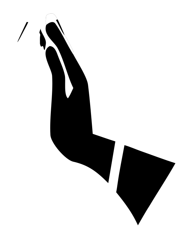 Reaching Hand Silhouette Logo