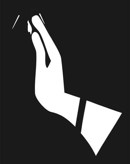 Reaching Hand Silhouette Logo #1a1a1a/#ffffff