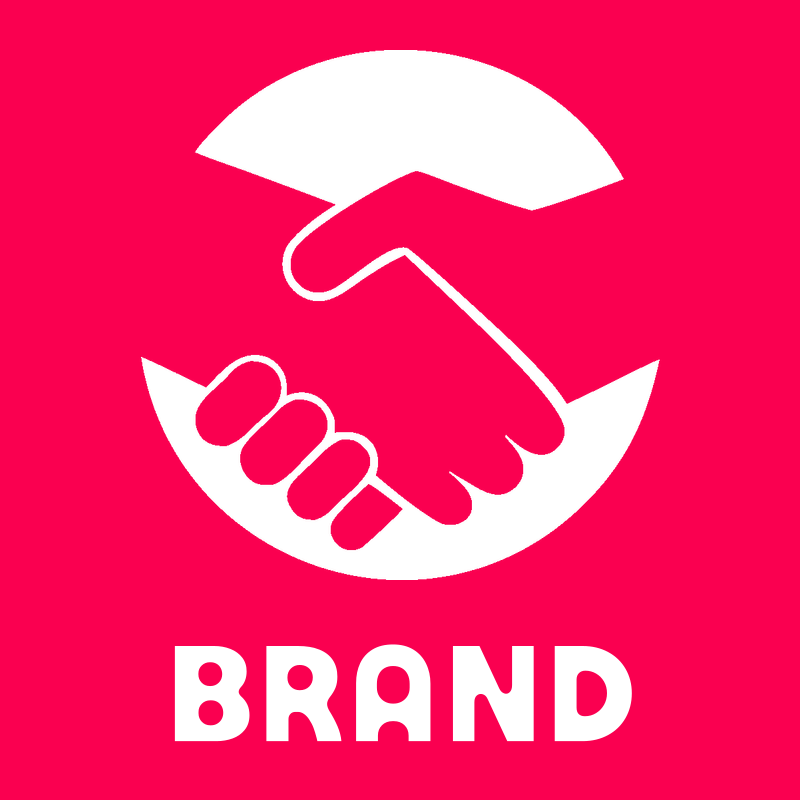 Negative Space Handshake Round Logo preview