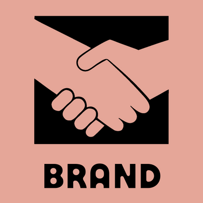 Negative Space Handshake Square Logo preview
