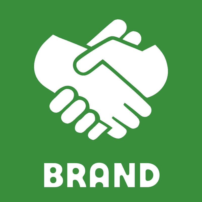Negative Space Handshake Silhouette Logo preview