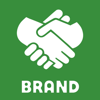 Negative Space Handshake Silhouette Logo preview