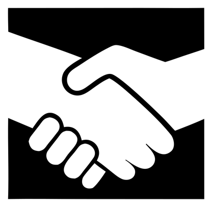 Handshake Arms Contrast Logo