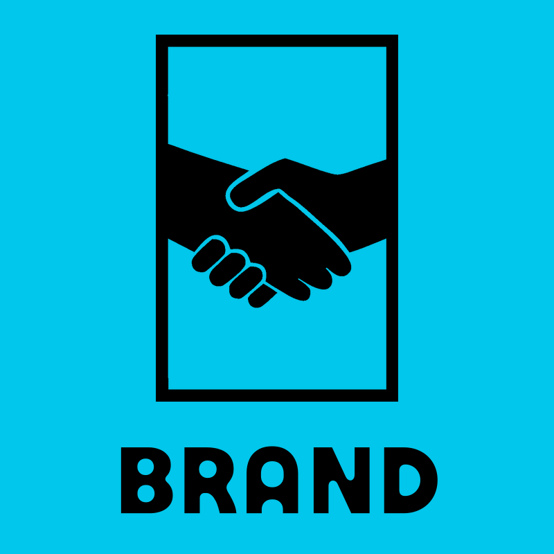Negative Space Handshake Portrait Logo preview