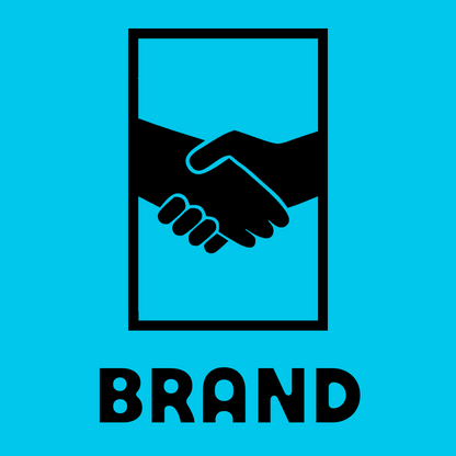 Negative Space Handshake Portrait Logo preview