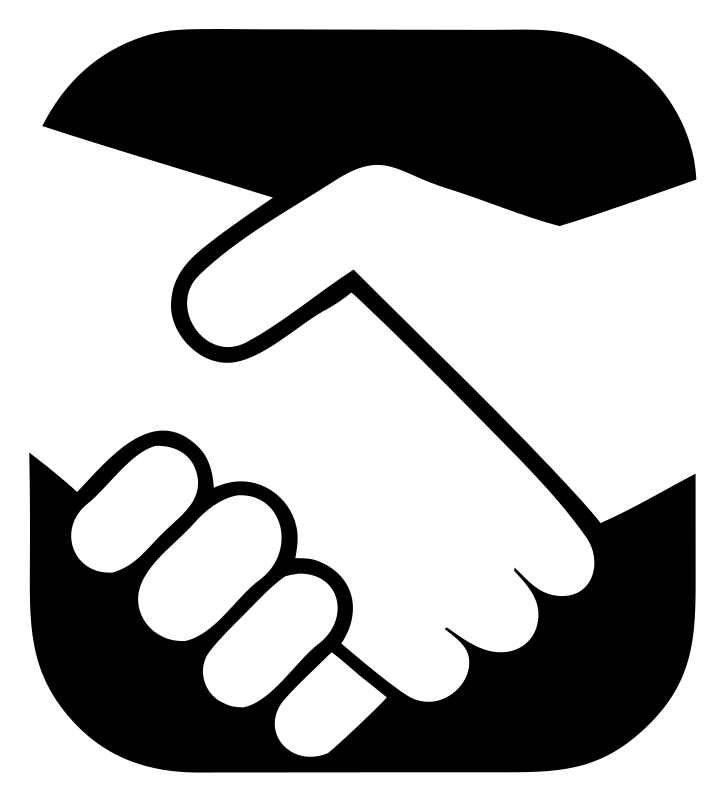 Handshake Rounded Badge Logo