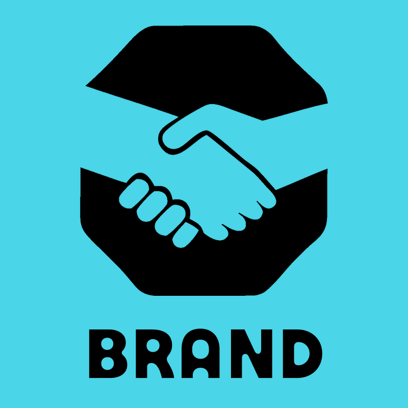 Handshake Octagon Negative Space Logo preview