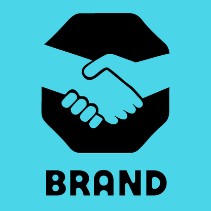 Handshake Octagon Negative Space Logo preview