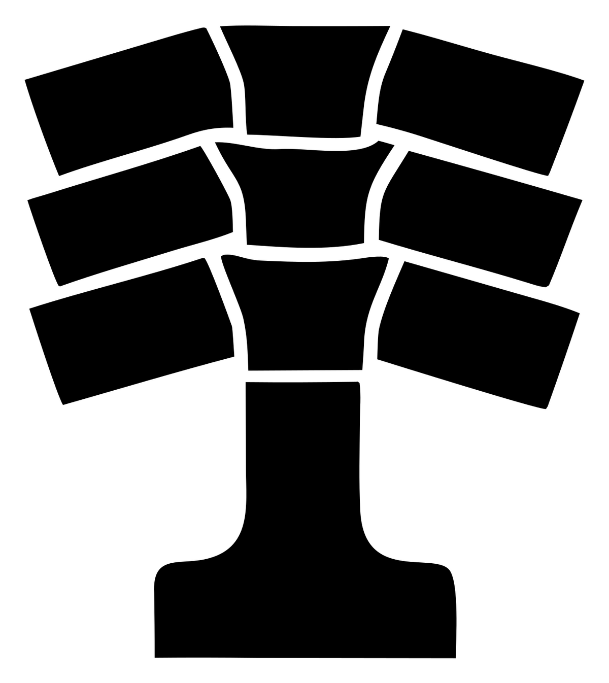Segmented Tree Runner Logo #ffffff/#000000