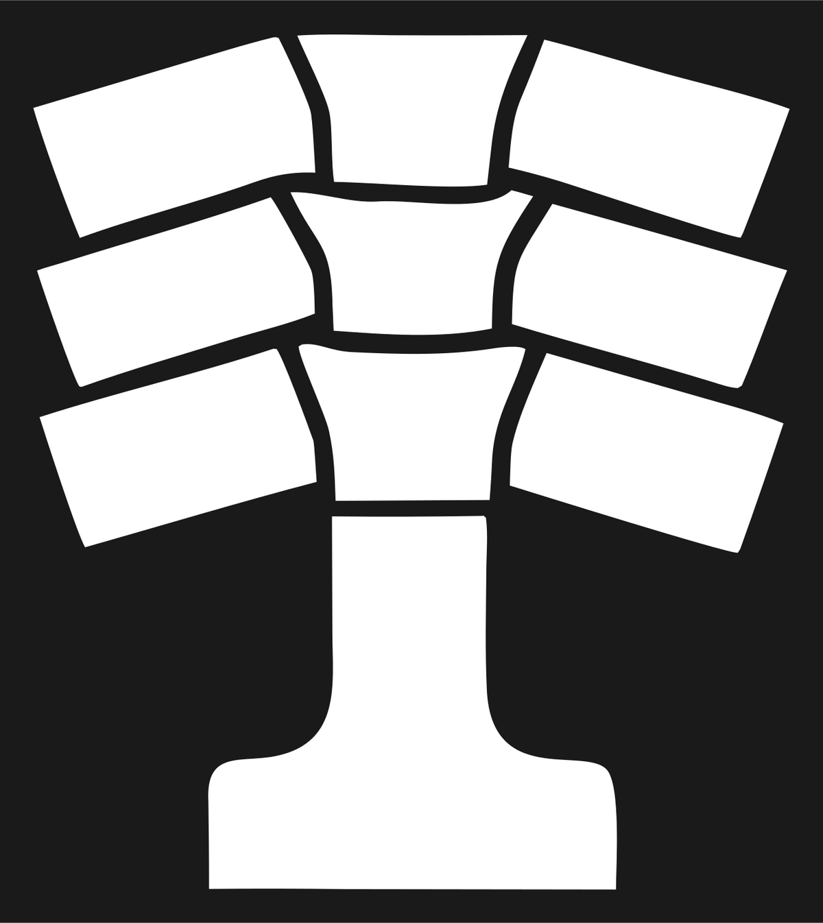 Segmented Tree Runner Logo #1a1a1a/#ffffff