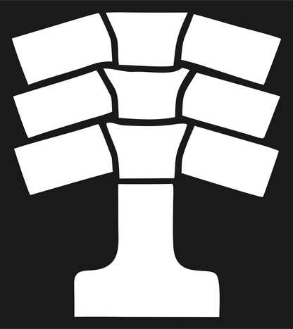 Segmented Tree Runner Logo #1a1a1a/#ffffff