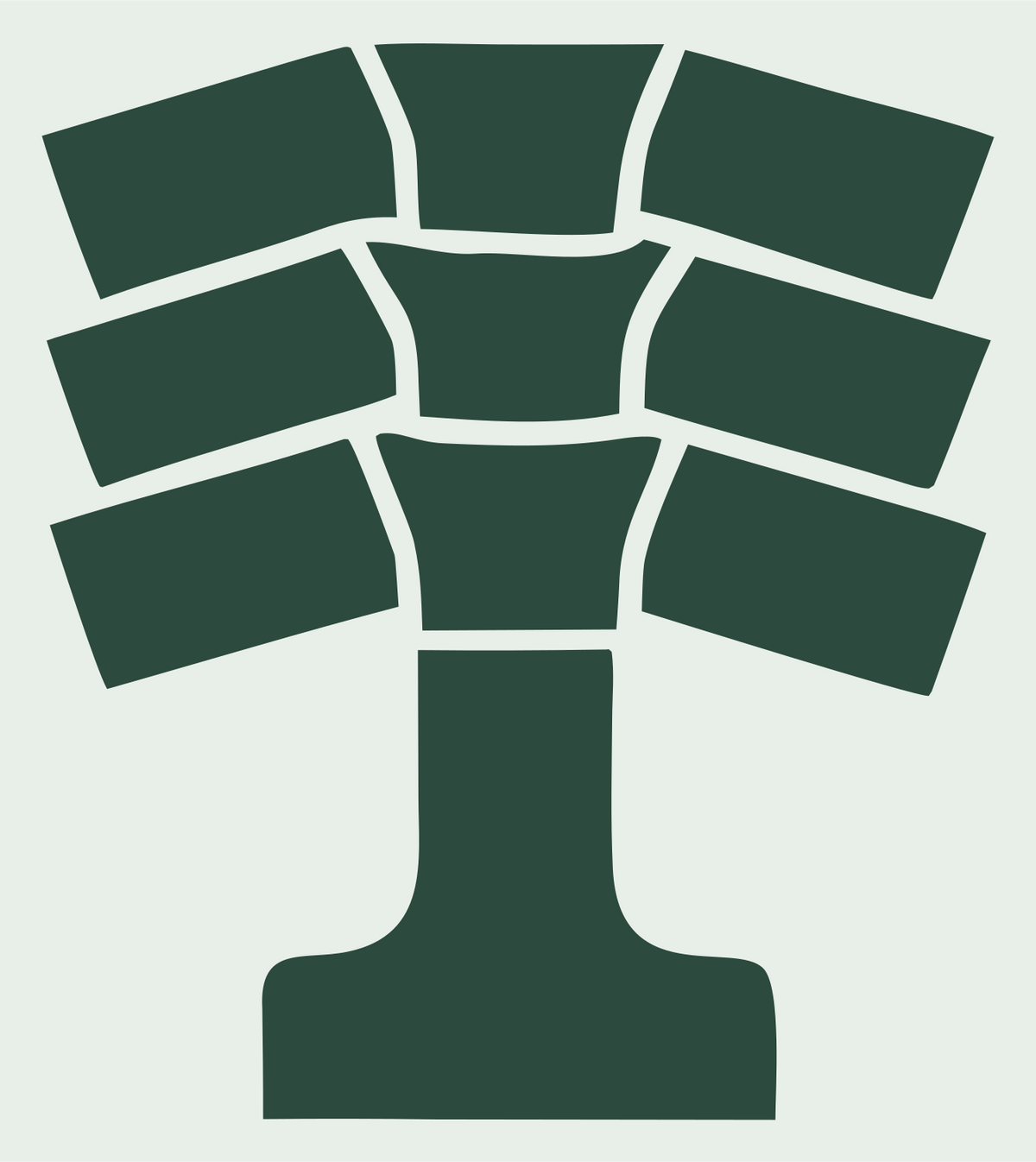 Segmented Tree Runner Logo #e8efe9/#2d4a3e