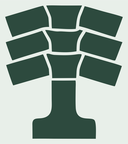 Segmented Tree Runner Logo #e8efe9/#2d4a3e