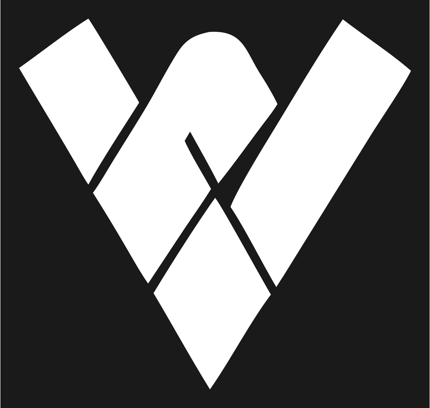 Letter W Runner Brutalist Logo #1a1a1a/#ffffff