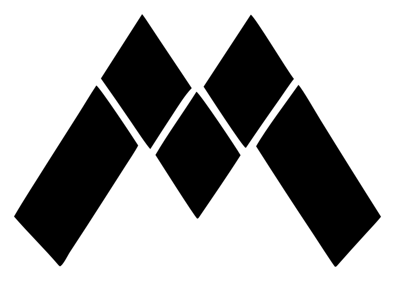 Letter M Diamond Tiles Logo