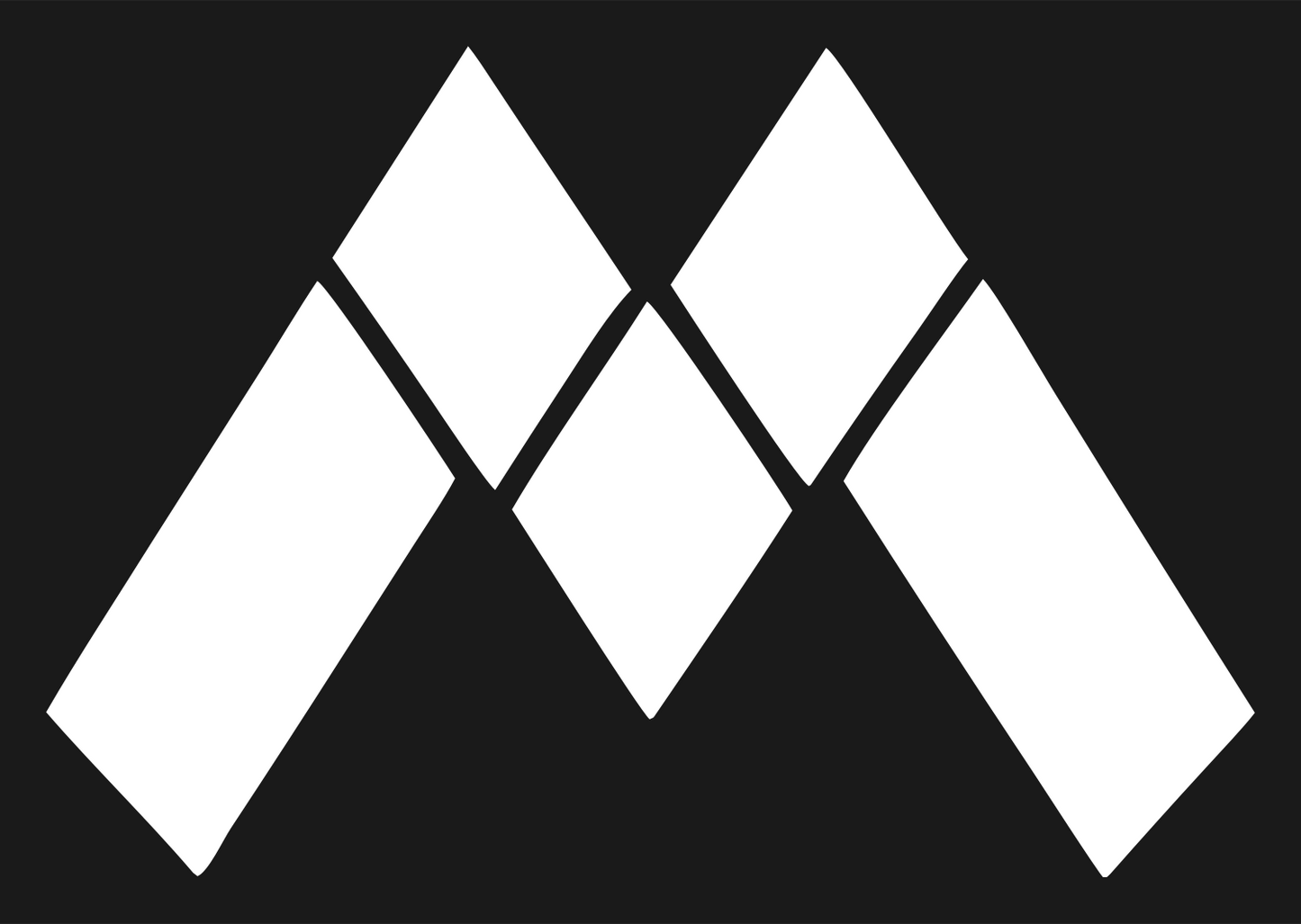 Letter M Diamond Tiles Logo #1a1a1a/#ffffff