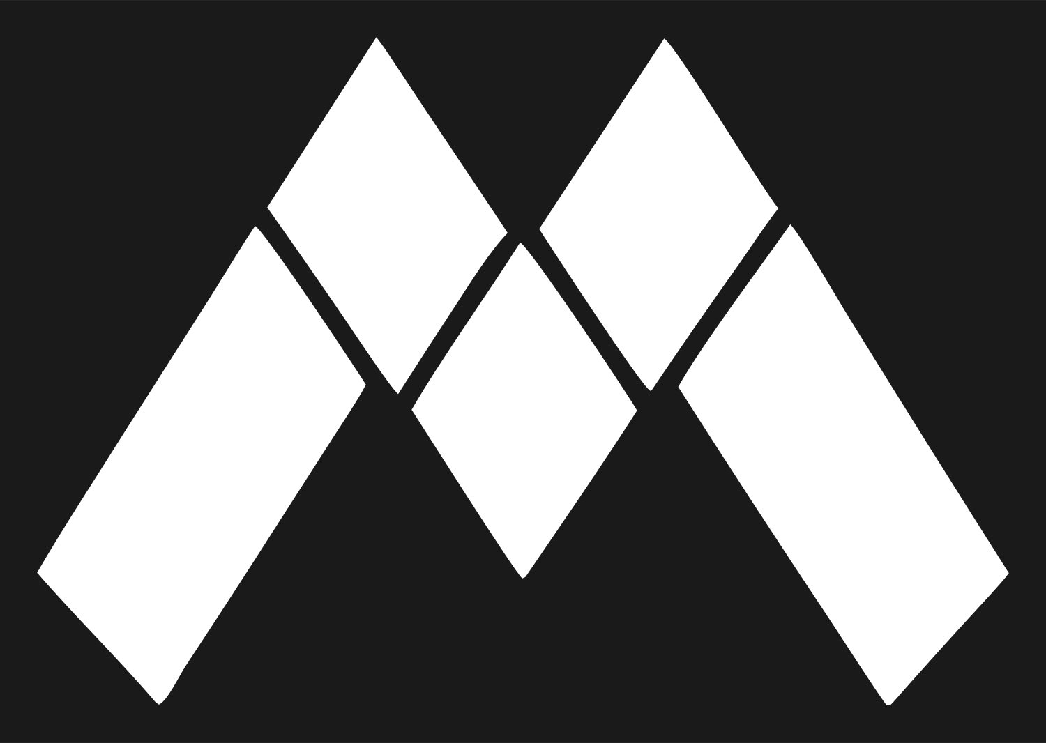 Letter M Diamond Tiles Logo #1a1a1a/#ffffff