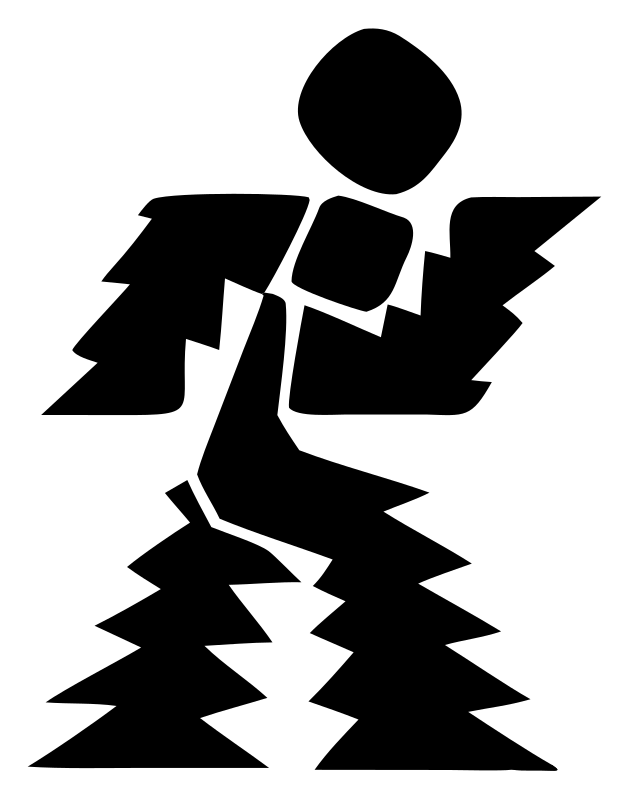 Forest Runner Brutalist Logo