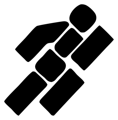 Fragmented Tiles Runner Logo #ffffff/#000000