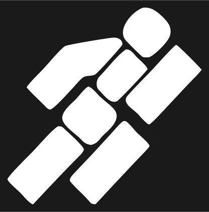 Fragmented Tiles Runner Logo #1a1a1a/#ffffff