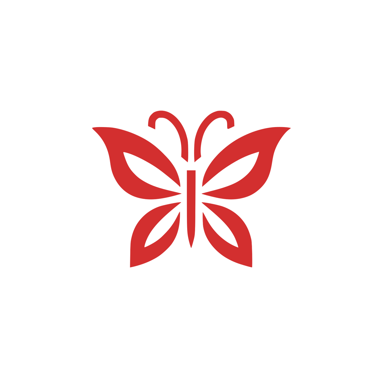 Butterfly Logo Design #D32F2F