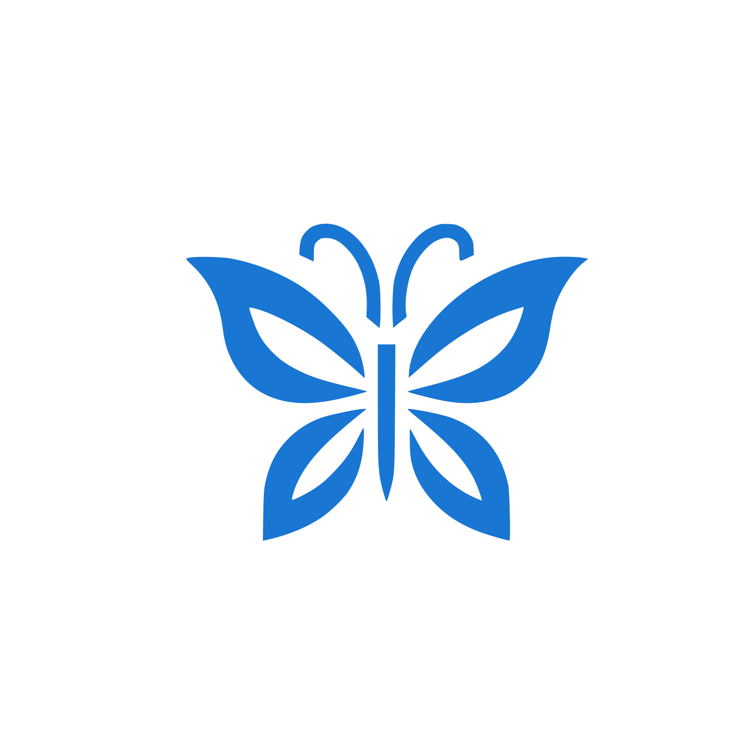 Butterfly Logo Design #1976D2