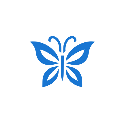 Butterfly Logo Design #1976D2