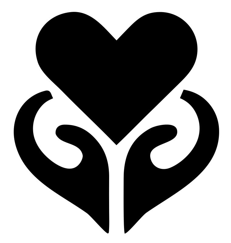 Two Hands Lifting Heart Logo