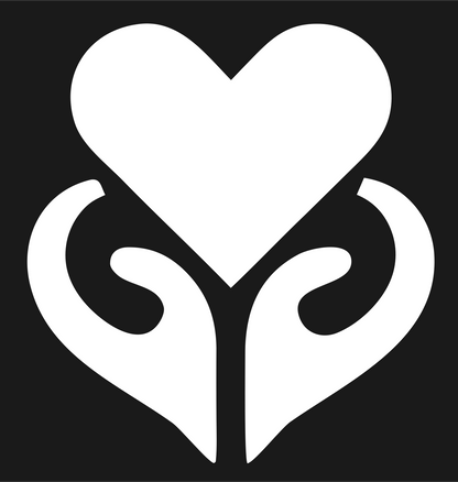 Two Hands Lifting Heart Logo #1a1a1a/#ffffff
