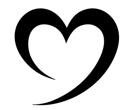 Calligraphy Stroke Heart Logo