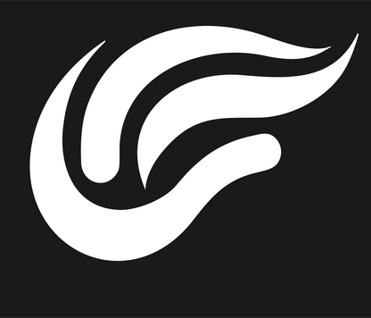 Swooping Wing Flame Logo #1a1a1a/#ffffff