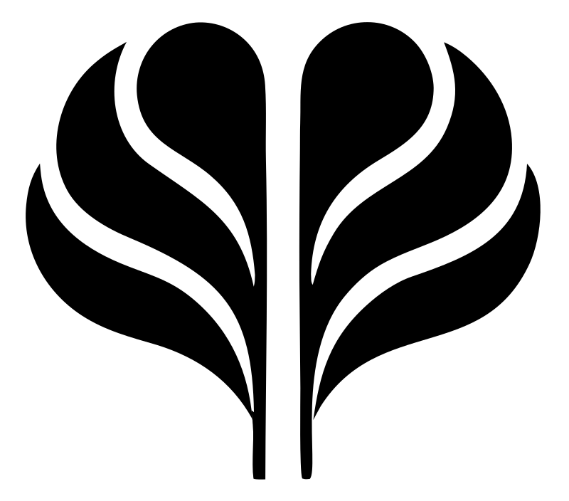 Symmetrical Leaf Heart Logo