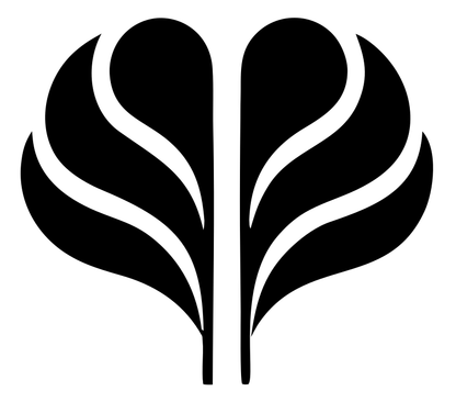 Symmetrical Leaf Heart Logo