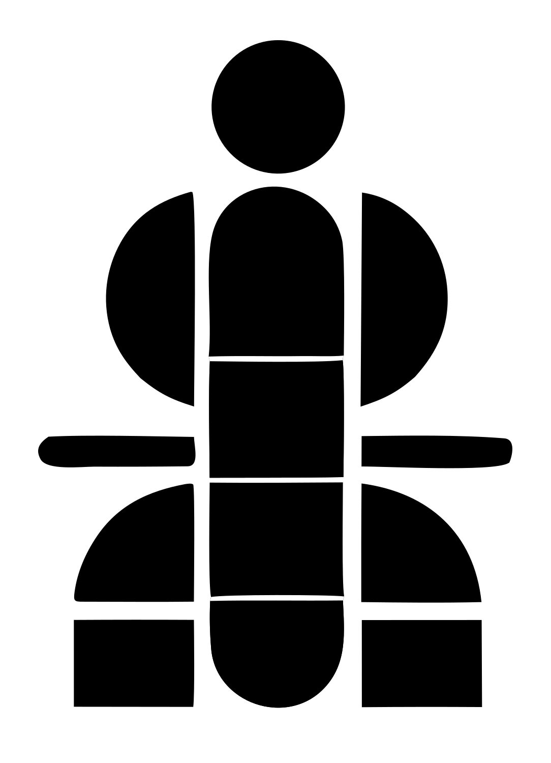 Space Capsule Geometric Logo #ffffff/#000000