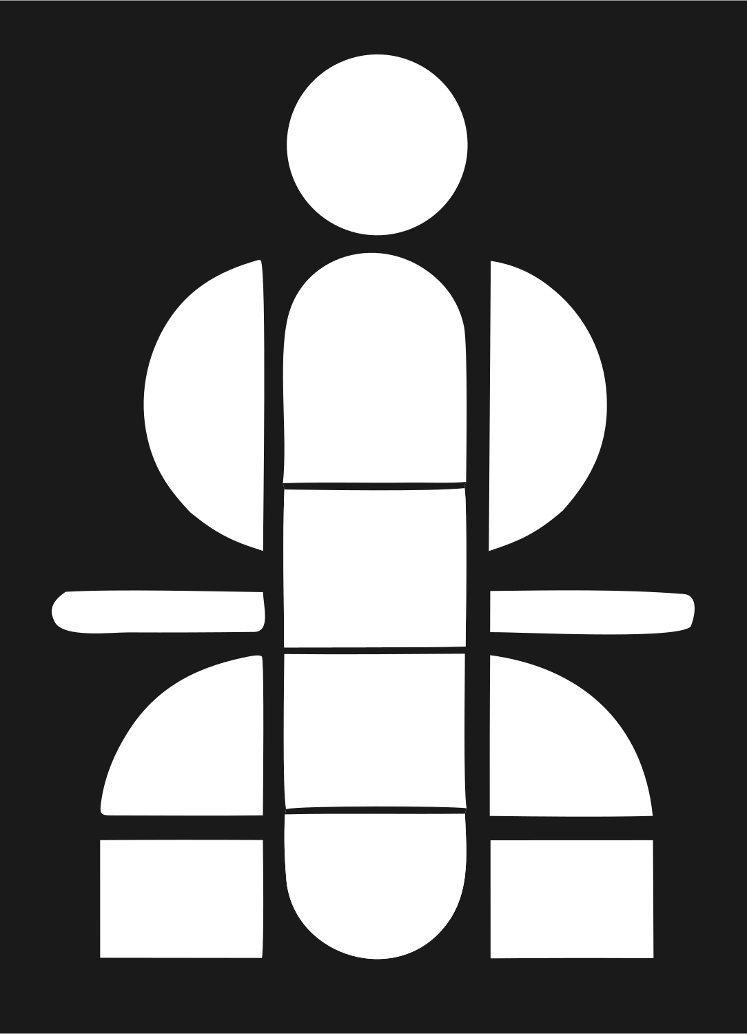Space Capsule Geometric Logo #1a1a1a/#ffffff