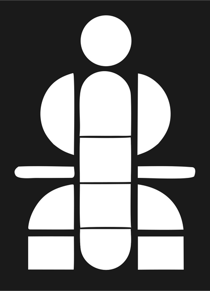 Space Capsule Geometric Logo #1a1a1a/#ffffff