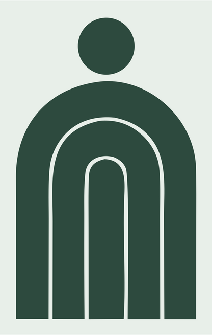 Person Arch Nested Logo #e8efe9/#2d4a3e