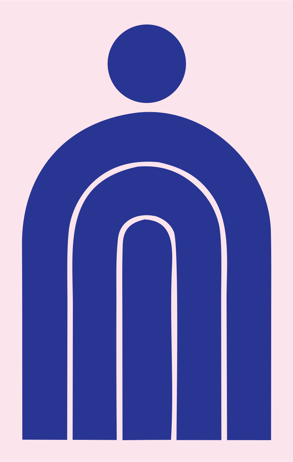Person Arch Nested Logo #fce4ec/#283593