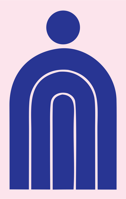 Person Arch Nested Logo #fce4ec/#283593