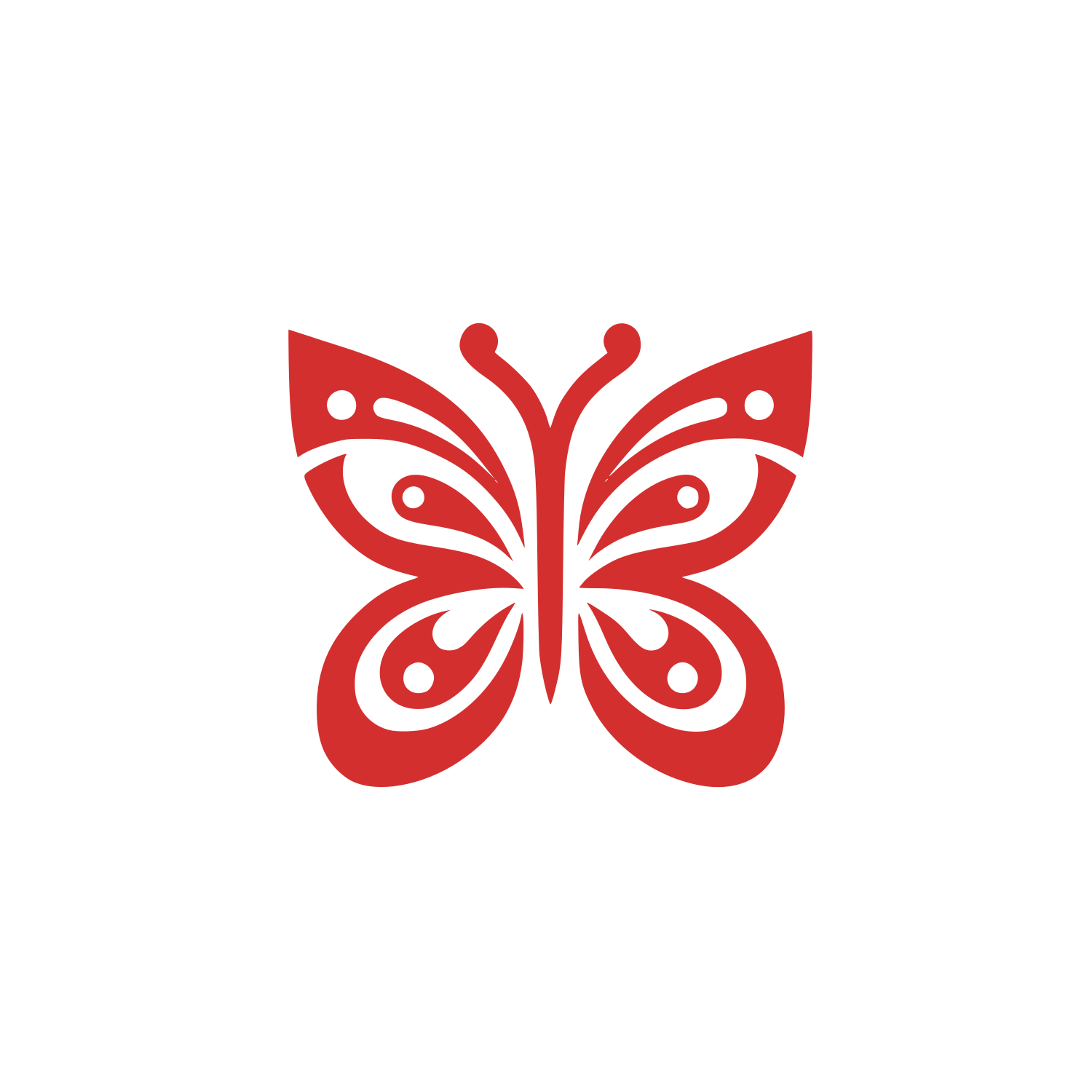 Butterfly Silhouette Logo #D32F2F