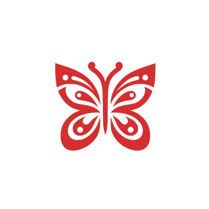 Butterfly Silhouette Logo #D32F2F