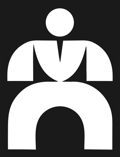 Seated Figure Arch Logo #1a1a1a/#ffffff