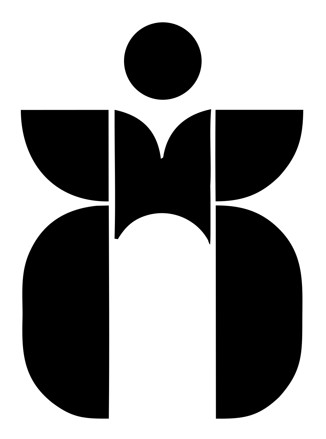 Winged Figure Capsule Logo #ffffff/#000000