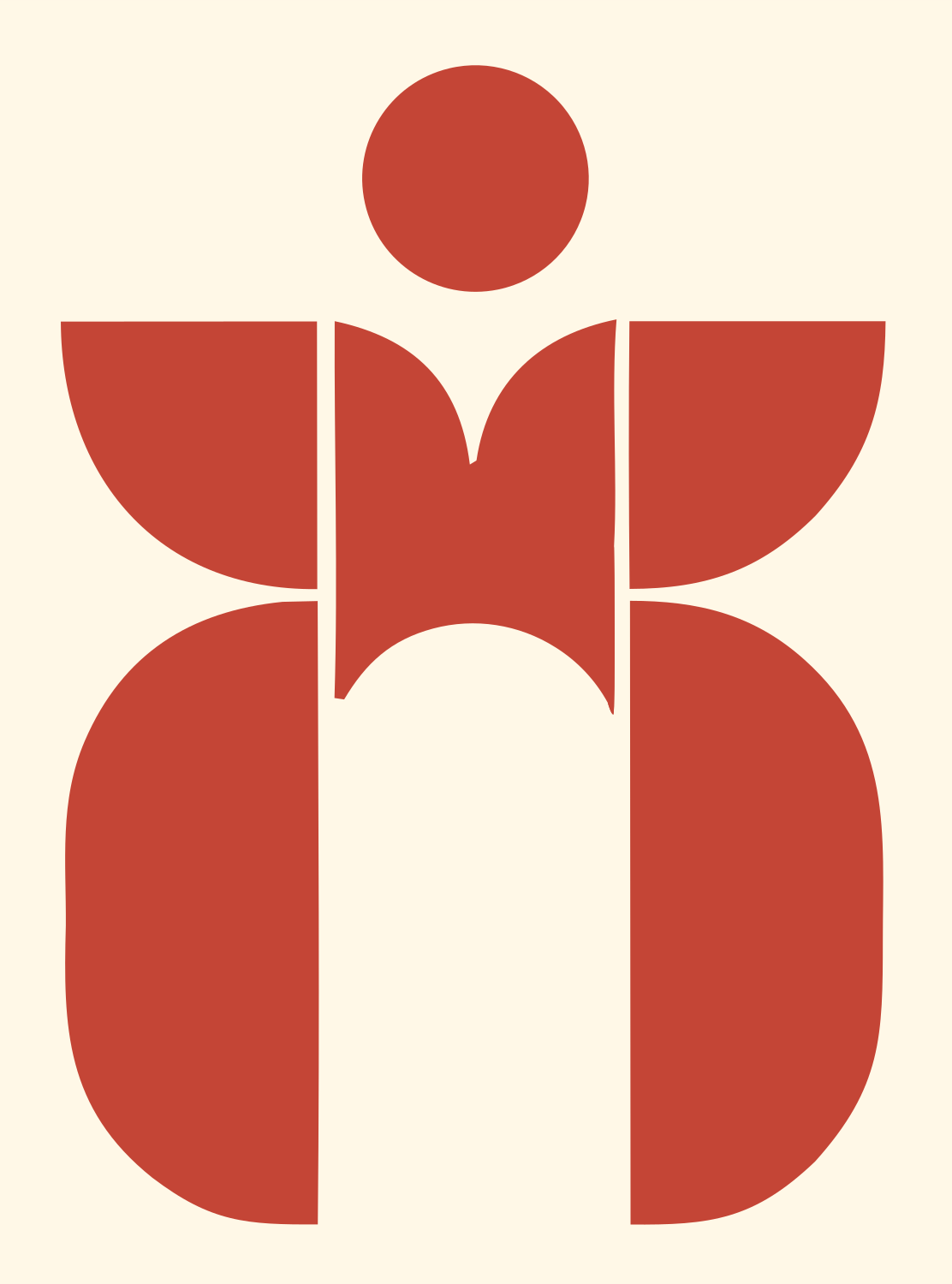 Winged Figure Capsule Logo #fff8e7/#c44536