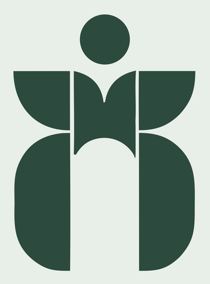 Winged Figure Capsule Logo #e8efe9/#2d4a3e